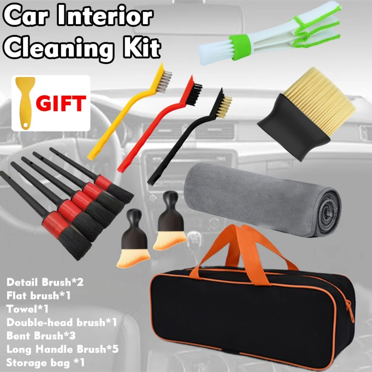 1-15-delige autoreinigingsbors - Dirt Brush Interior recensie en prijs