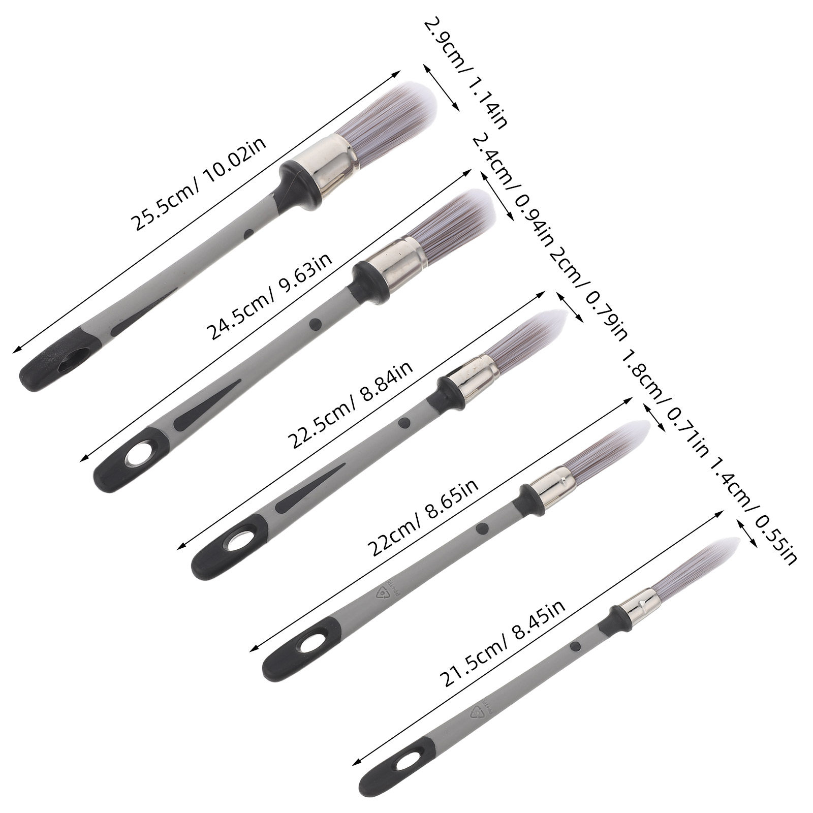 5-delige set verfkwasten met p - Detailing Brush Set recensie en prijs